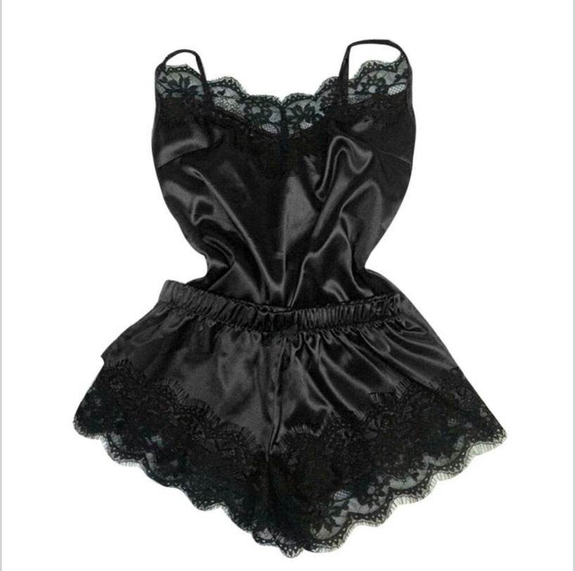 Pajamas simulation silk nightgown plus size home underwear skirt - Mubimart