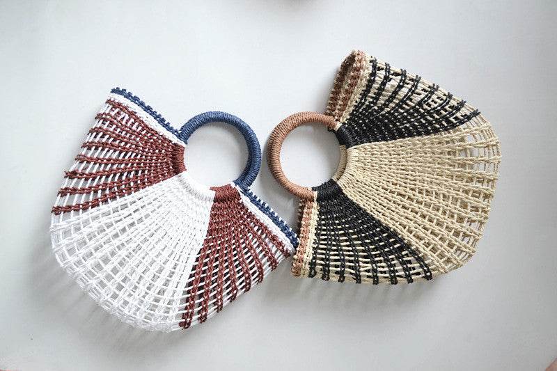 New Straw Bag Women Summer Hollow Bag Beach Bag - Mubimart