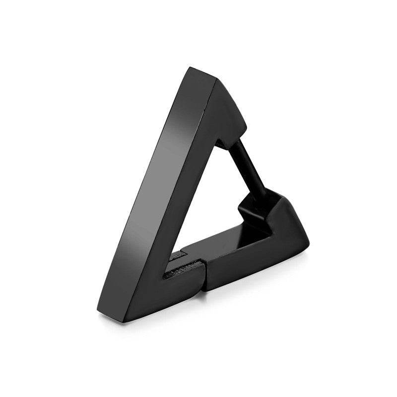 Stainless Steel Creative Hoop Earrings Women Triangular Earrings Fashion Jewelry Huggie Men Punk Hiphop - Mubimart