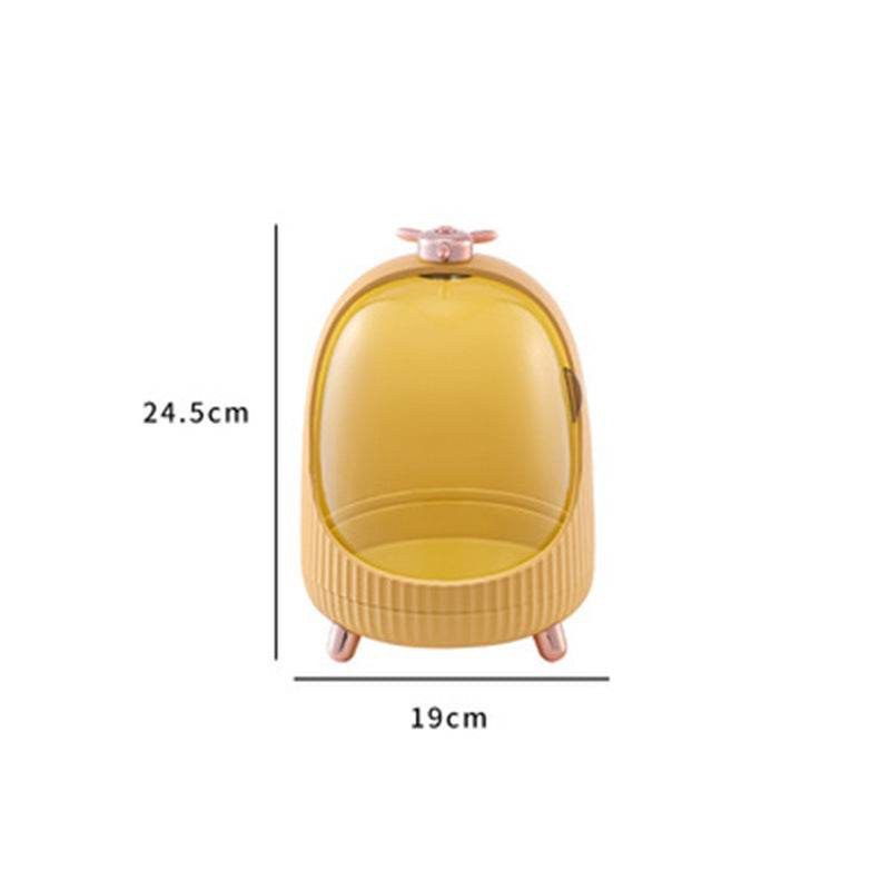 Round Cosmetic Storage Box - Mubimart