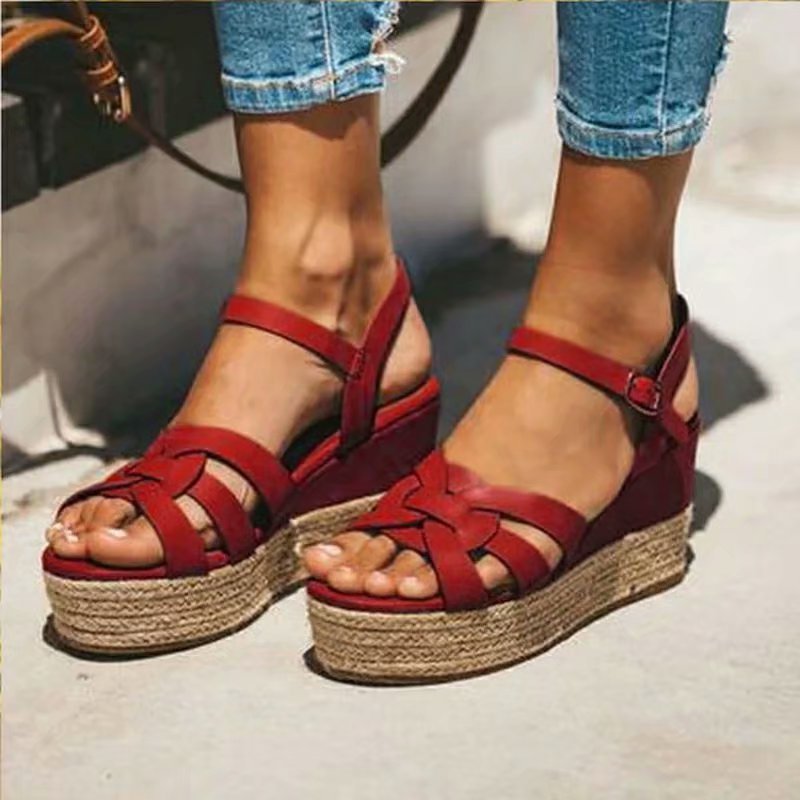 Plus Size Wedge High Heel Sandals