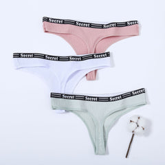 Women Seamless Cotton Underwear Sexy G String Thongs Briefs - Mubimart - Woman Briefs 