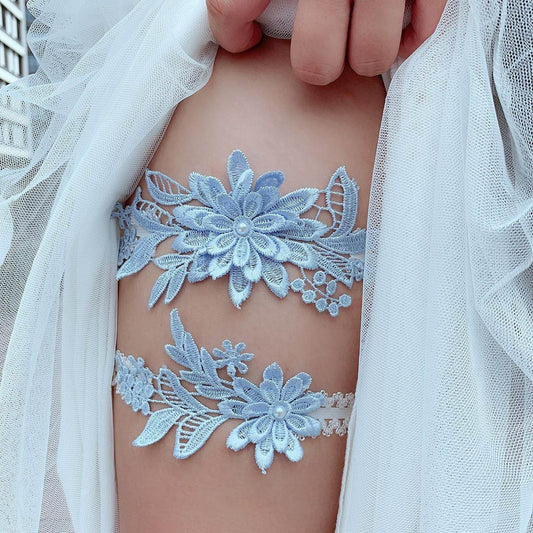 Lace Sexy Elastic Thigh Loop Garter Belt - Mubimart