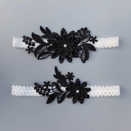 Lace Sexy Elastic Thigh Loop Garter Belt - Mubimart