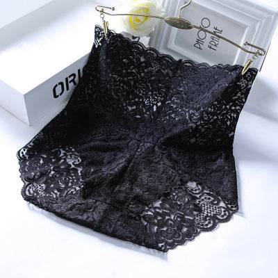 Hollow Lace Sexy High Waist Panties - Mubimart
