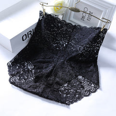 Hollow Lace Sexy High Waist Panties - Mubimart -  