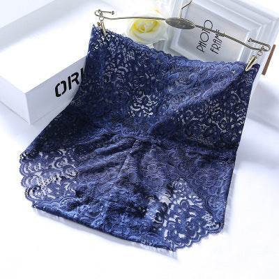 Hollow Lace Sexy High Waist Panties - Mubimart