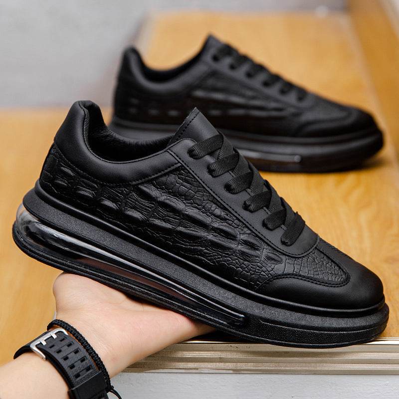 Trendy Leather Men's Shoes Fashion Casual Sneakers - Mubimart