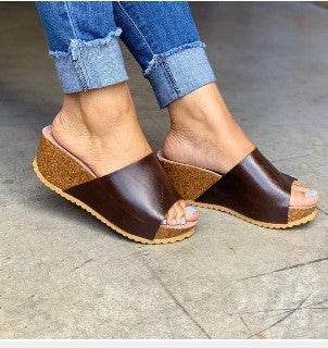 Wedge Sandals And Slippers Women Shoes - Mubimart