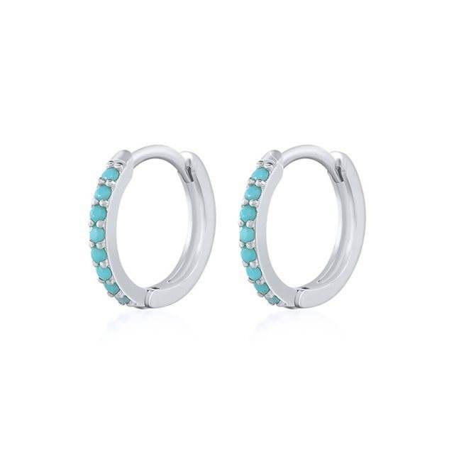 Women And Men Silver Earrings Hoops - Mubimart