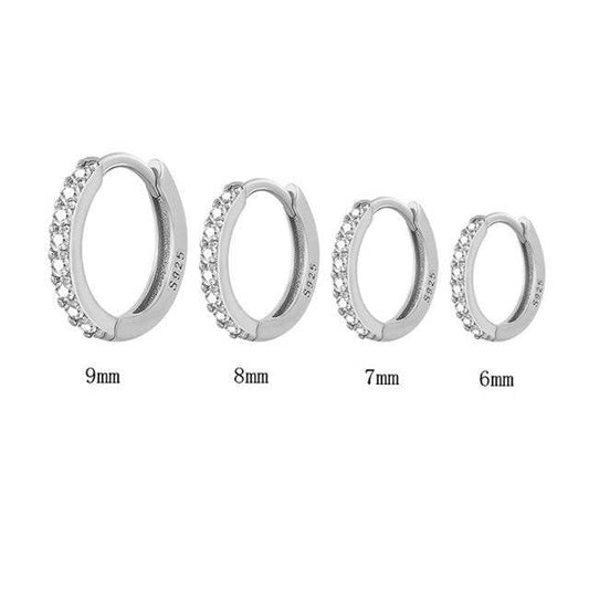 Women And Men Silver Earrings Hoops - Mubimart