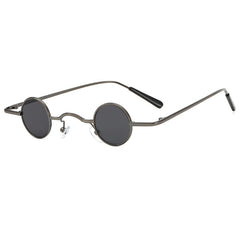 Super kleine runde Retro-Sonnenbrille für Männer und Frauen, Prinzenbrille, Hip-Hop-Sonnenbrille