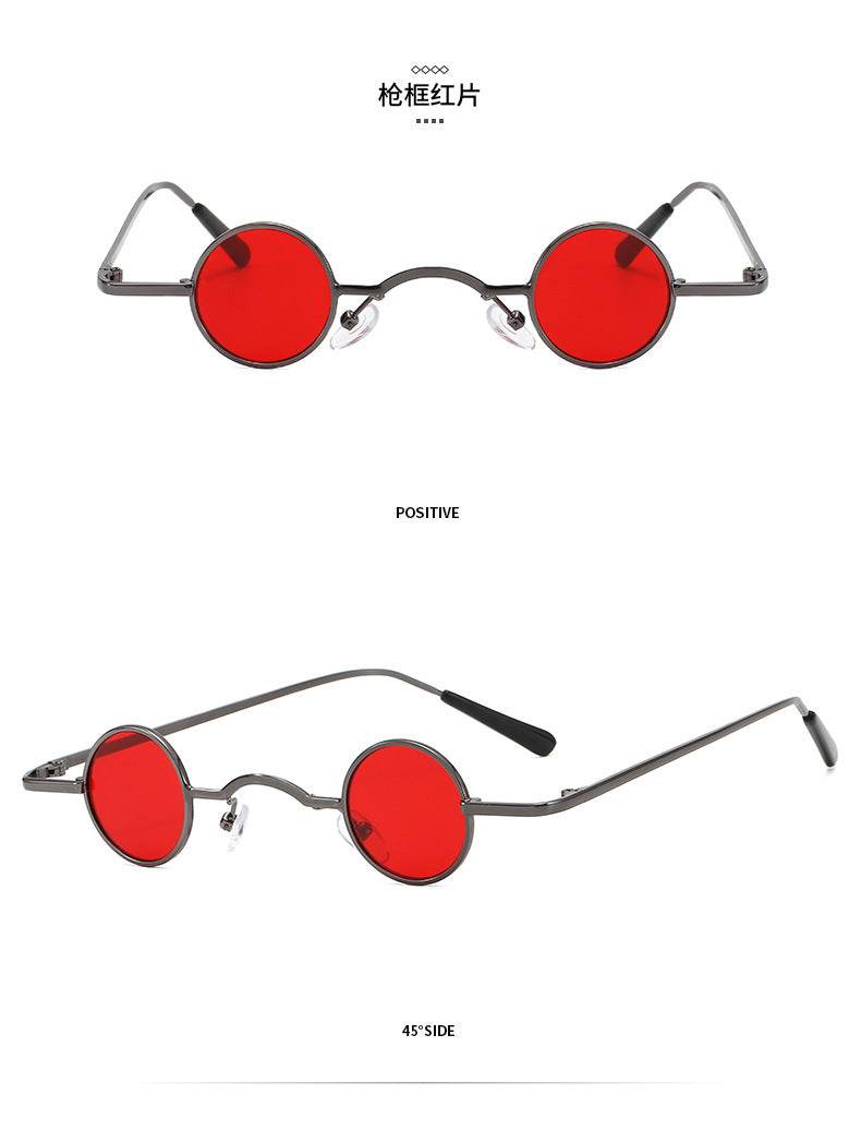 Super Small Round Frame Retro Sunglasses For Men Women Prince Glasses Hip Hop Sunglasses - Mubimart
