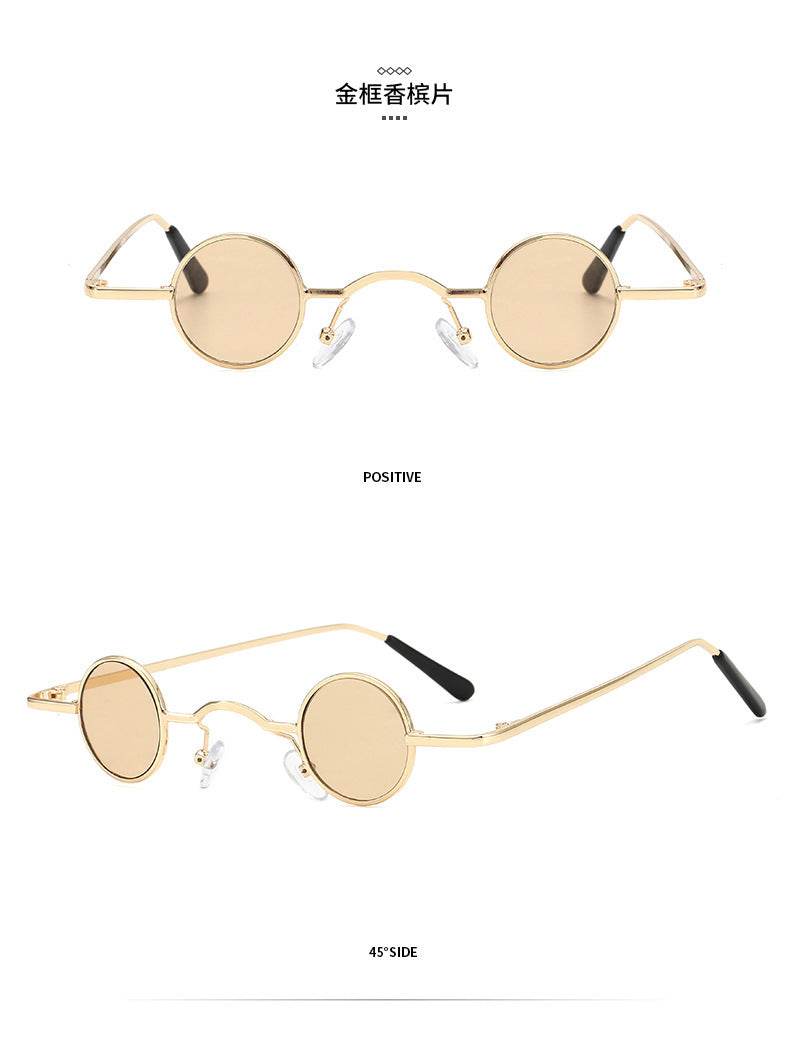 Super Small Round Frame Retro Sunglasses For Men Women Prince Glasses Hip Hop Sunglasses - Mubimart