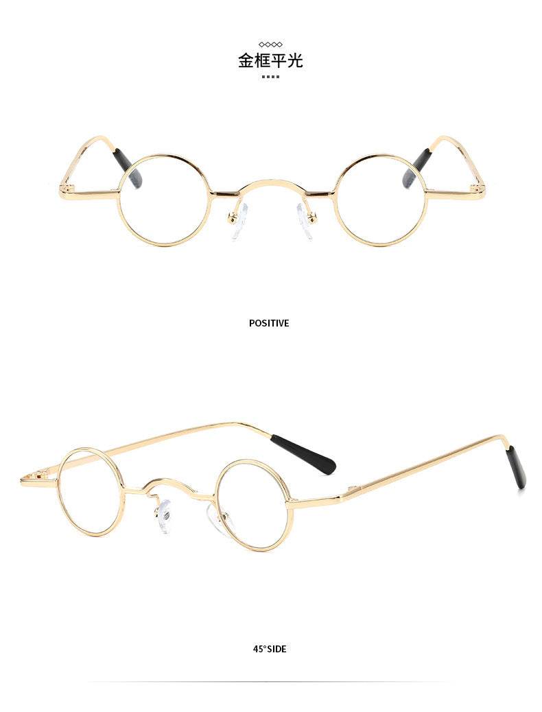 Super Small Round Frame Retro Sunglasses For Men Women Prince Glasses Hip Hop Sunglasses - Mubimart