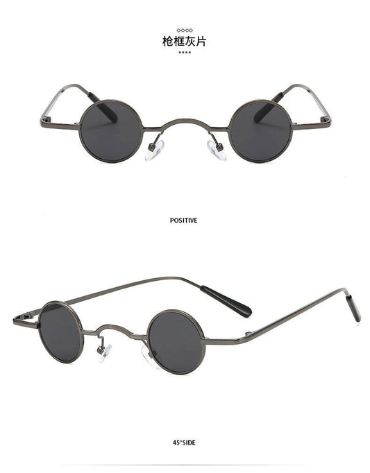 Super Small Round Frame Retro Sunglasses For Men Women Prince Glasses Hip Hop Sunglasses - Mubimart