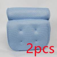6 suction cups bath pillow 3D net bathtub pillow - Mubimart