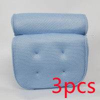 6 suction cups bath pillow 3D net bathtub pillow - Mubimart