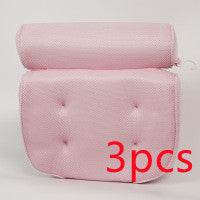 6 suction cups bath pillow 3D net bathtub pillow - Mubimart