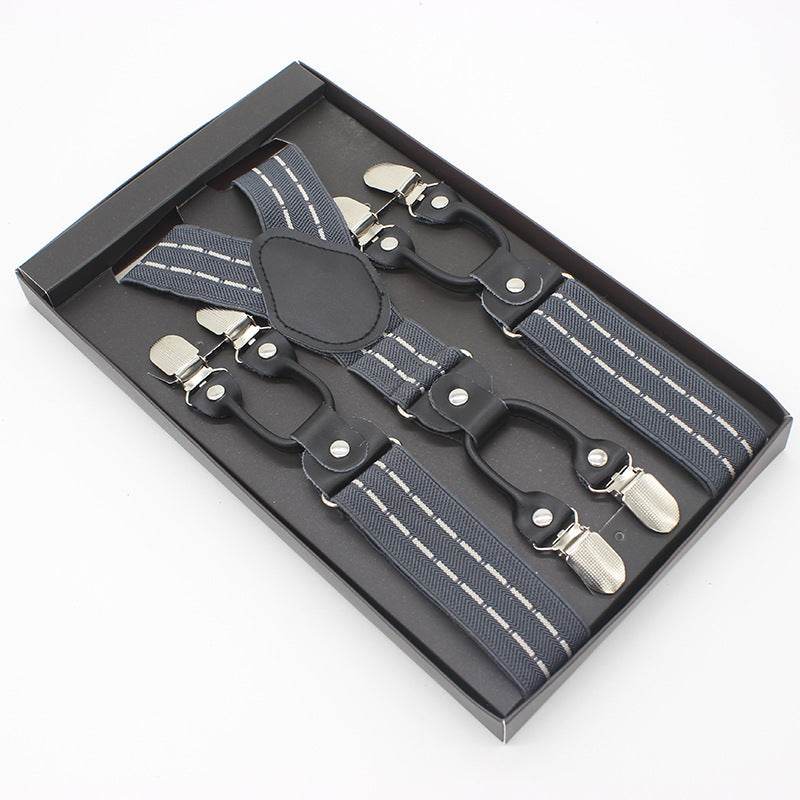 Tailored Trousers With Suspenders And Suspenders - Mubimart
