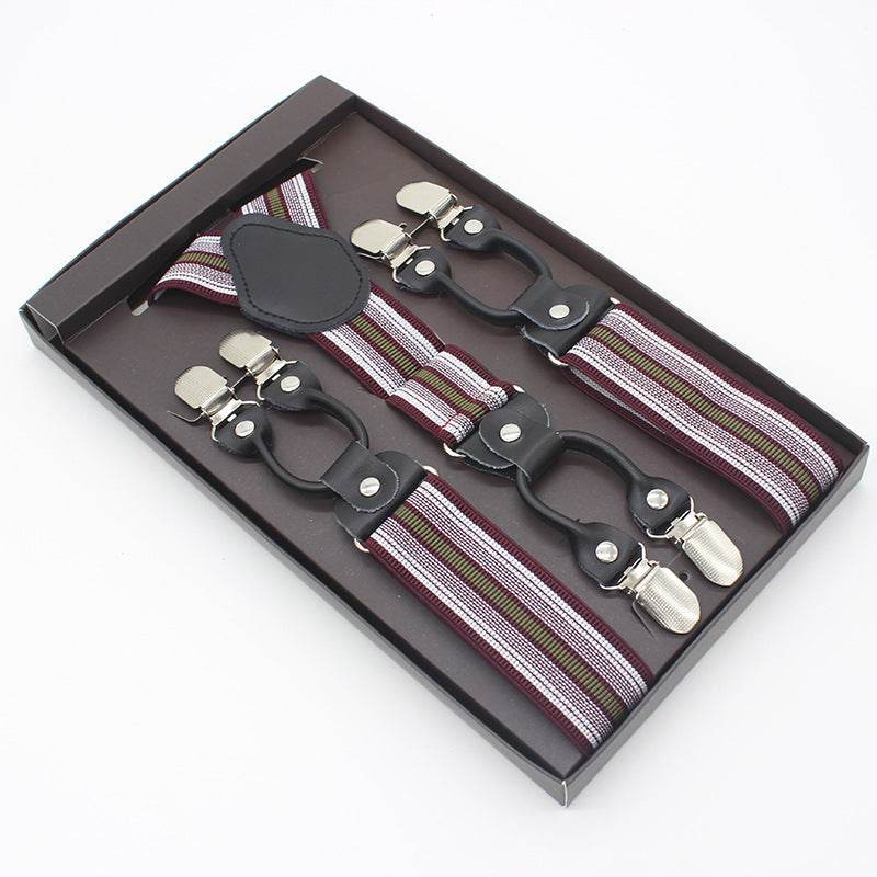 Tailored Trousers With Suspenders And Suspenders - Mubimart