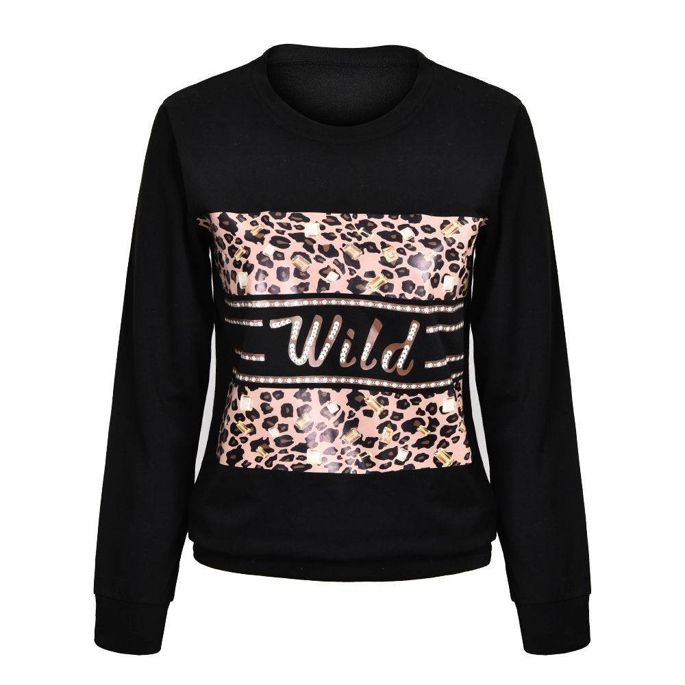 Letter Print Women Blouses And Shirt Spring Autumn Long - Mubimart