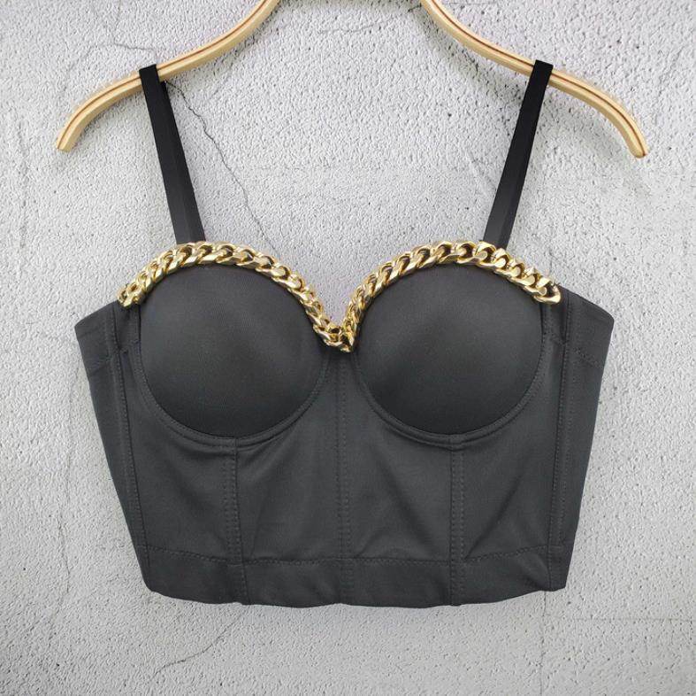 Fashion Mesh Push-chest Style Women's Corset Bra Corset Nightclub Party Sexy Crop Top Vest - Mubimart