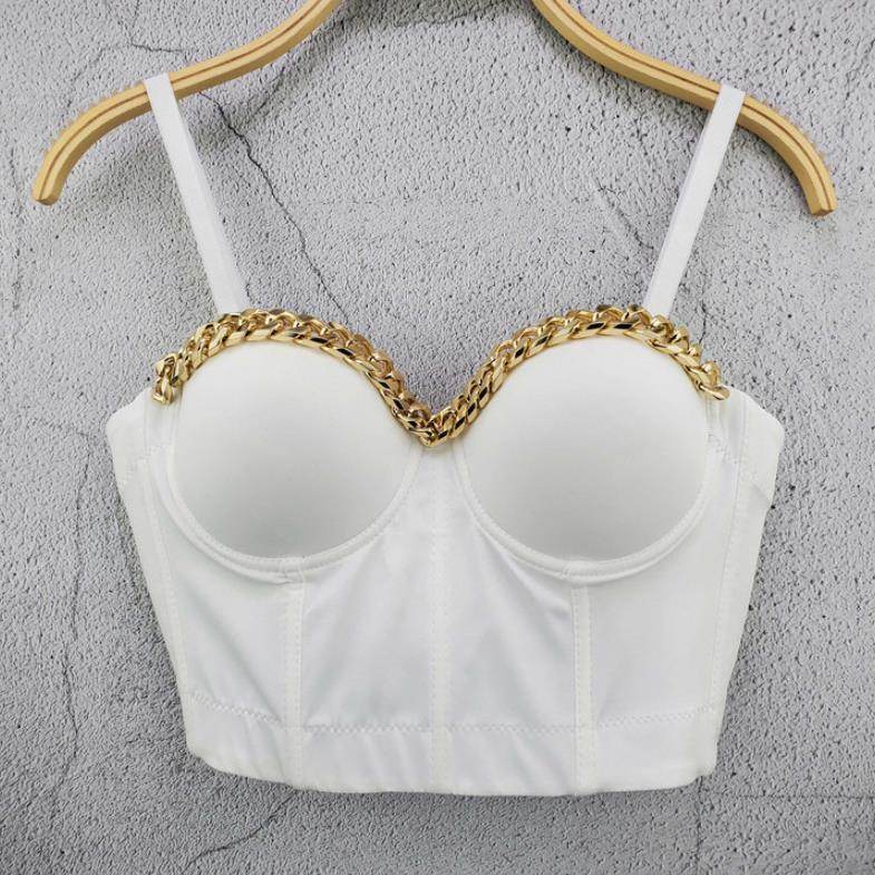 Fashion Mesh Push-chest Style Women's Corset Bra Corset Nightclub Party Sexy Crop Top Vest - Mubimart