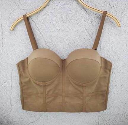 Fashion Mesh Push-chest Style Women's Corset Bra Corset Nightclub Party Sexy Crop Top Vest - Mubimart