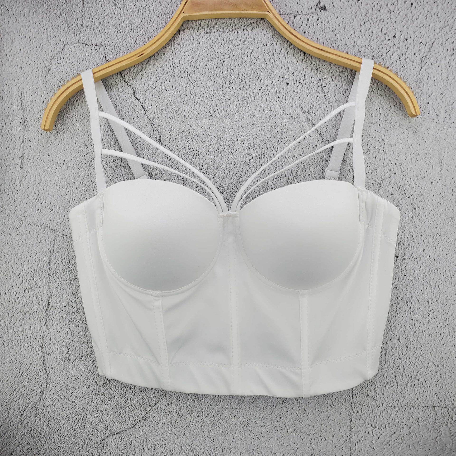 Fashion Mesh Push-chest Style Women's Corset Bra Corset Nightclub Party Sexy Crop Top Vest - Mubimart