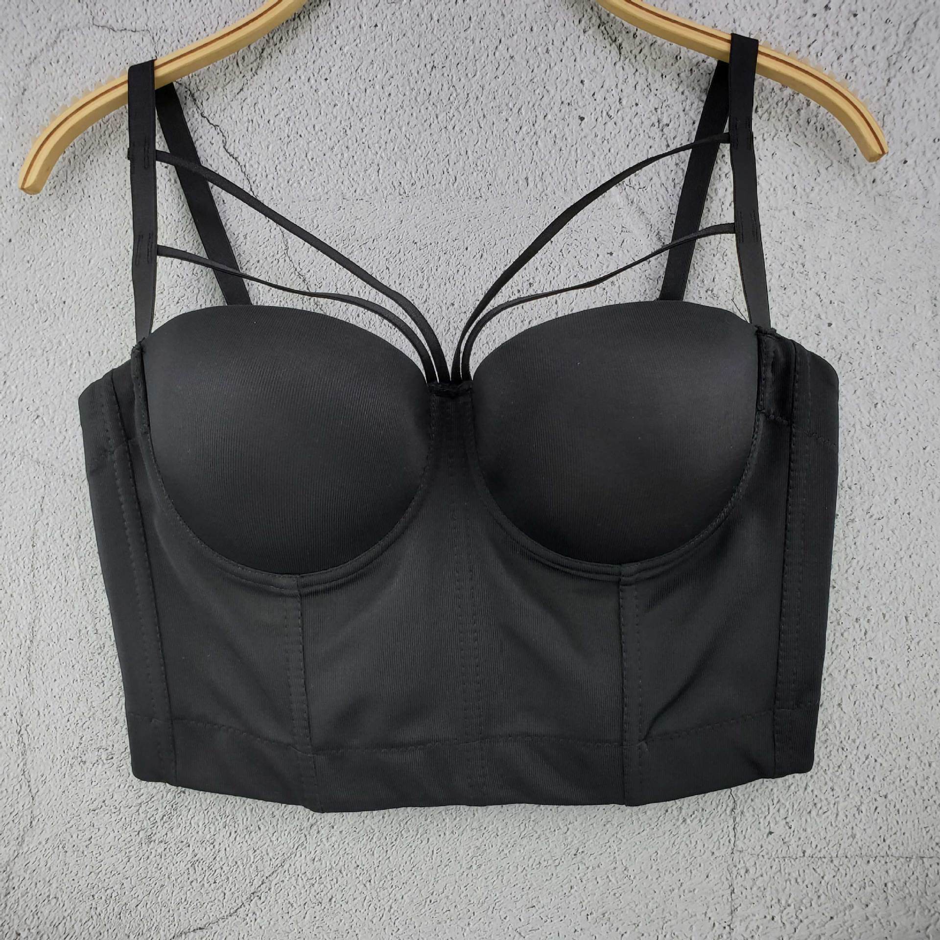 Fashion Mesh Push-chest Style Women's Corset Bra Corset Nightclub Party Sexy Crop Top Vest - Mubimart