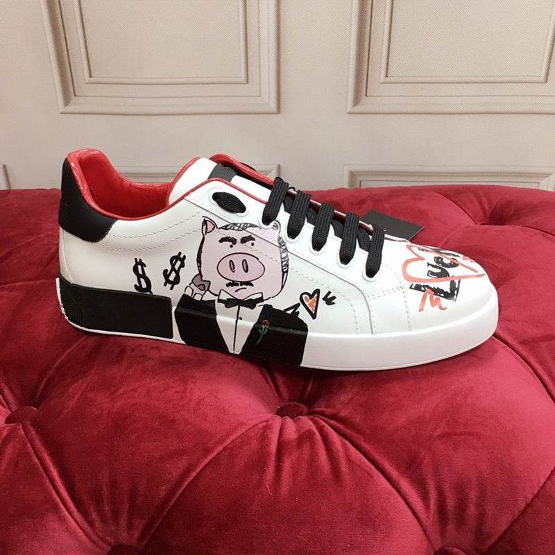 Love Leather White Shoes Women Casual Single Shoes - Mubimart