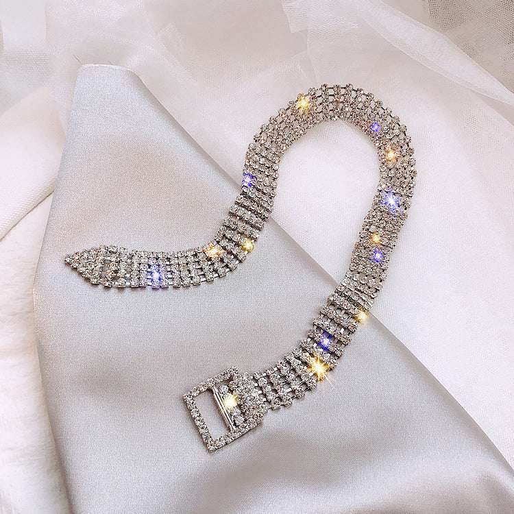 Fashion Full Rhinestone Choker Necklaces For Women - Mubimart