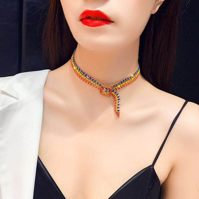 Fashion Full Rhinestone Choker Necklaces For Women - Mubimart