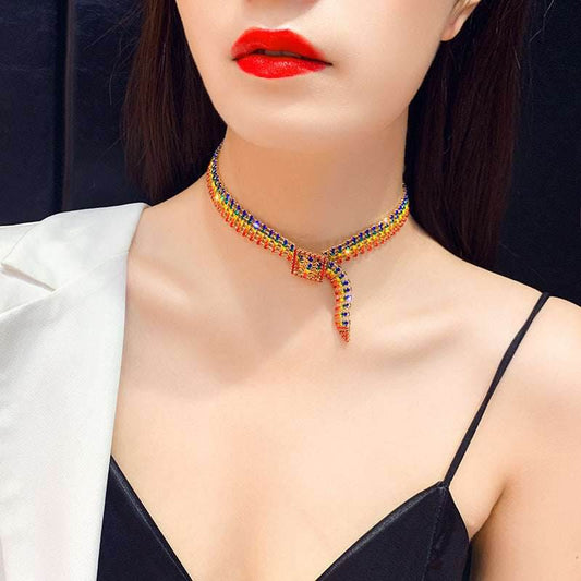 Fashion Full Rhinestone Choker Necklaces For Women - Mubimart