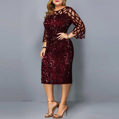 Party Dresses Sequin Plus Size Women's Sexy Night Club Dress - Mubimart -  