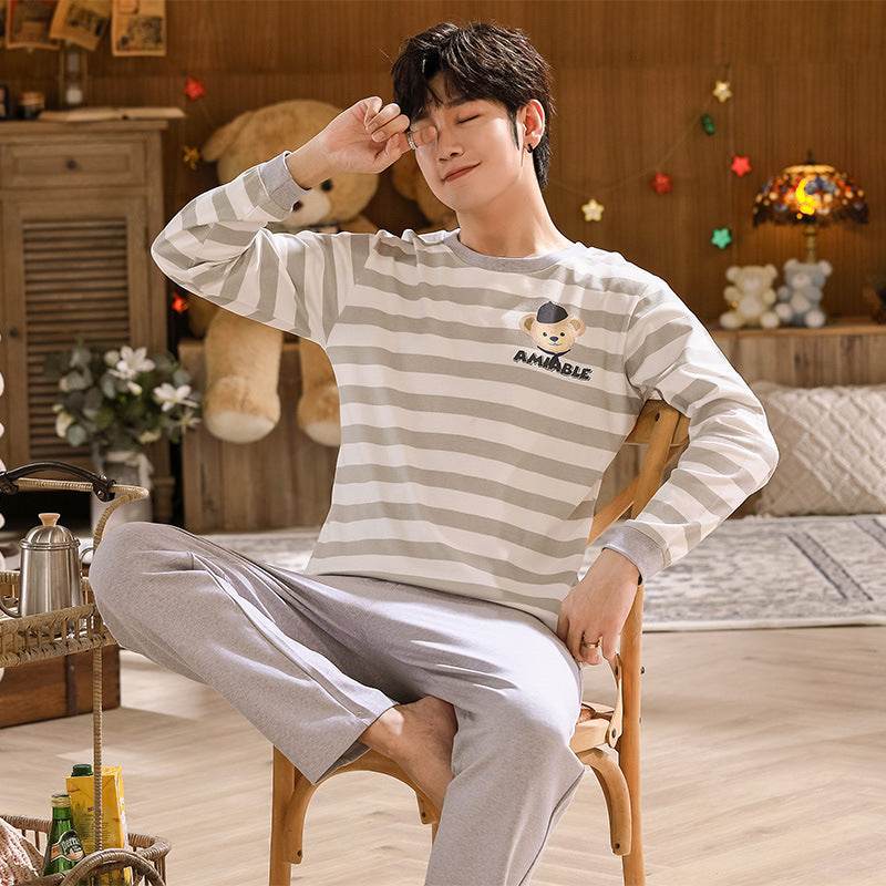 Comfortable Casual Loose Pajama Set Home Service - Mubimart