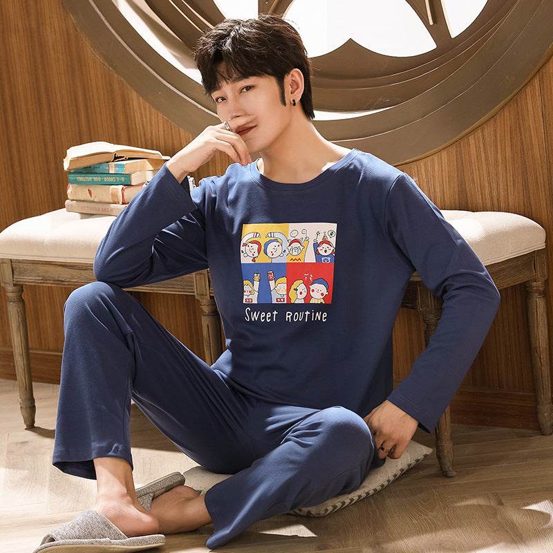 Comfortable Casual Loose Pajama Set Home Service - Mubimart