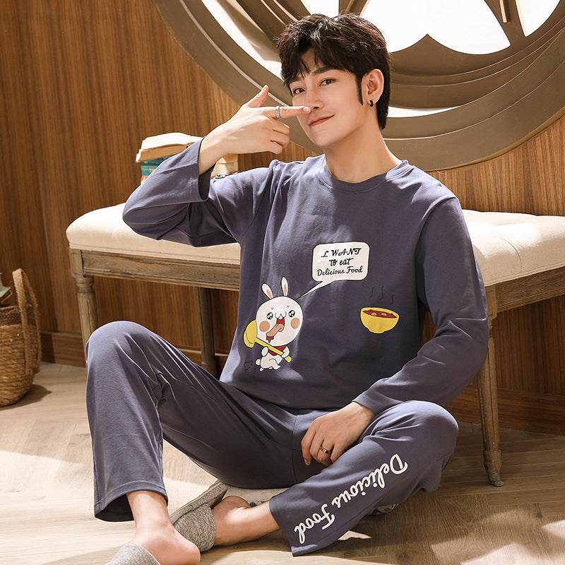 Comfortable Casual Loose Pajama Set Home Service - Mubimart