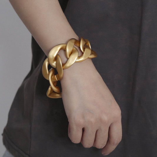 Ingemark Boho Punk CCB Chunky Chain Bracelet Bangle Women Men Armband Steampunk High Quality Brand Twisted Bracelet Jewelry Gift - Mubimart