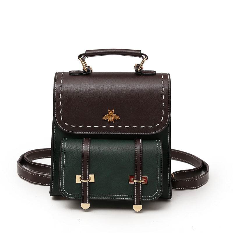 Contrasting Retro Small Backpack Women - Mubimart