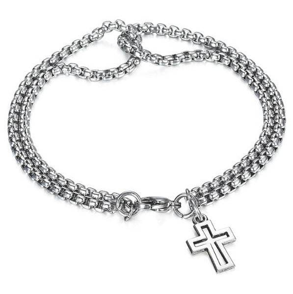 Bracelet For Women Charm Bracelets Mens Punk Party Men Cross - Mubimart