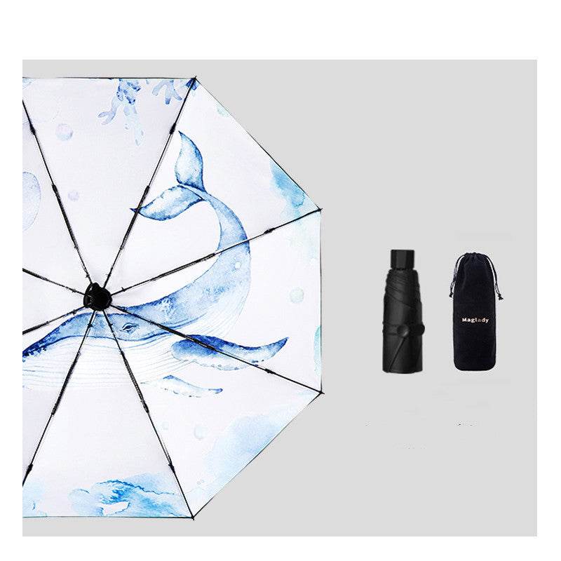 Capsule Sun Umbrella Female Sun Protection And UV Protection - Mubimart