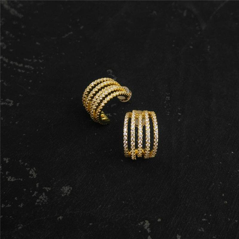 Round Hoop Earrings Women Fashion Temperament Personality Earrings - Mubimart
