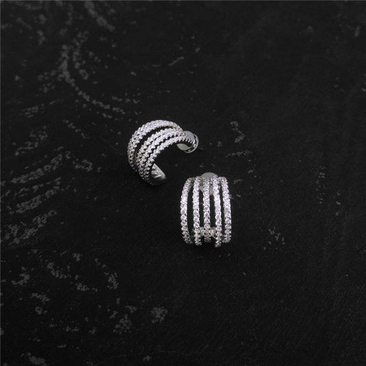 Round Hoop Earrings Women Fashion Temperament Personality Earrings - Mubimart