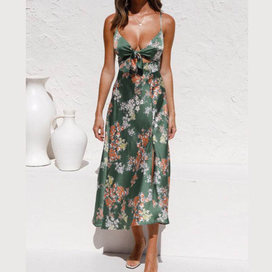 Midi Skirt Holiday Style Dress - Mubimart