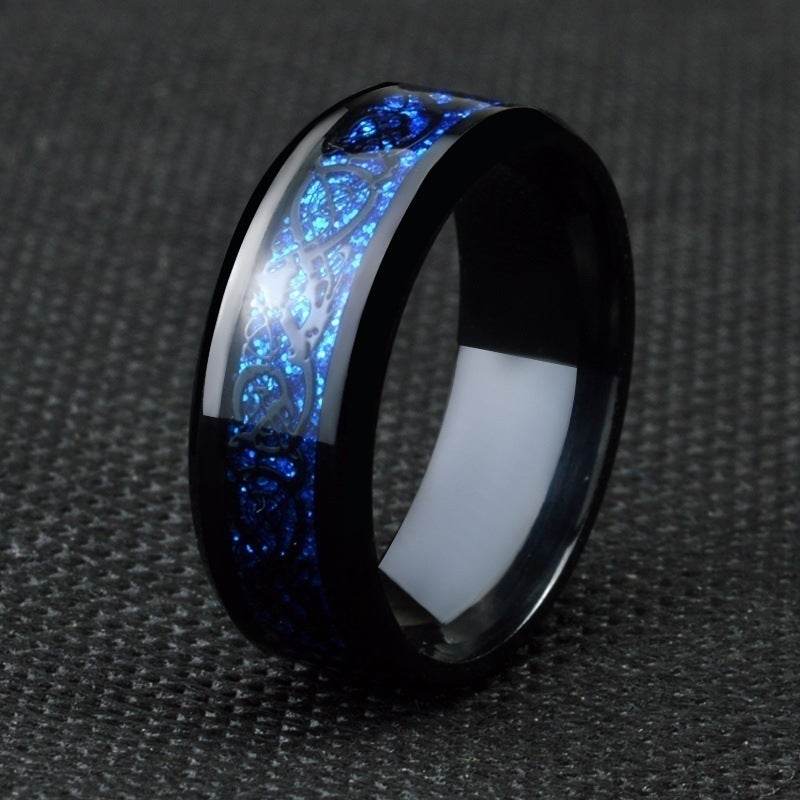 Black Heart Gemstone Diamond Wedding Ring - Mubimart