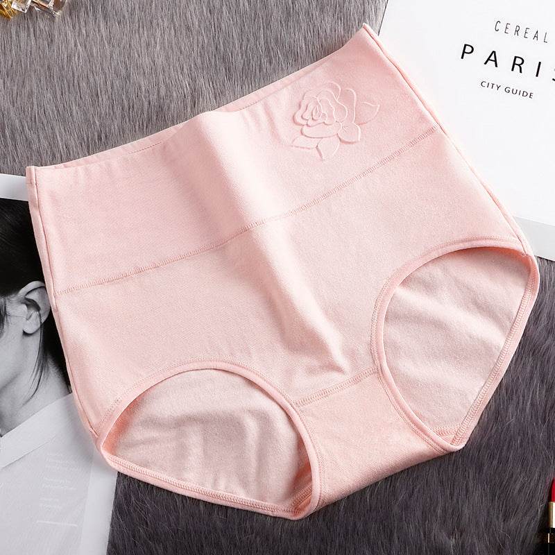 Pure Cotton High Waist Women's Panties Postpartum High Waist Belly Up Hips Plus Size Panties - Mubimart