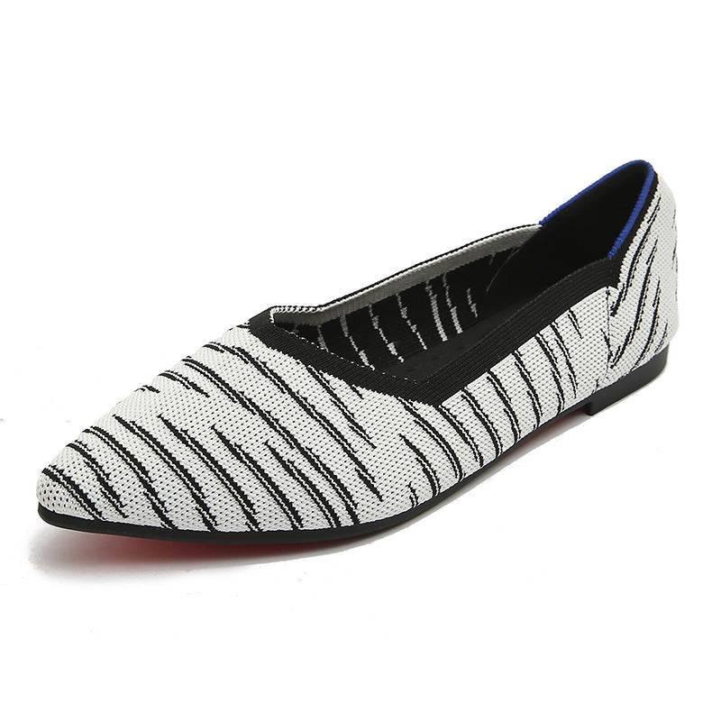 Casual Mesh Women Shoes Slip On Loafers Flats Espadrille Ballerina Shallow Single Shoe Walking Canvas Lady Footwear Plus Size 43 - Mubimart