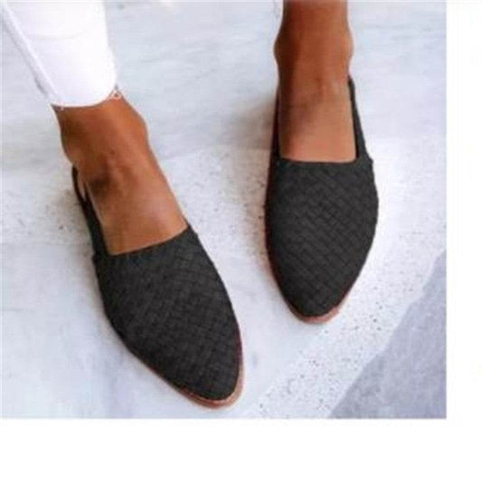 Pointed toe flat sandals - Mubimart